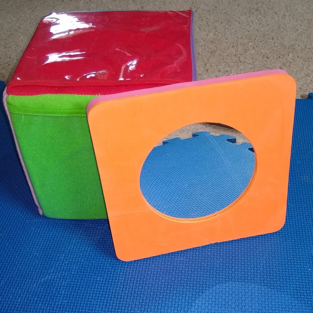 Excelleration Infant Photo Cubes with Mirror Photo cubes are 7" & hold 4" x 6"